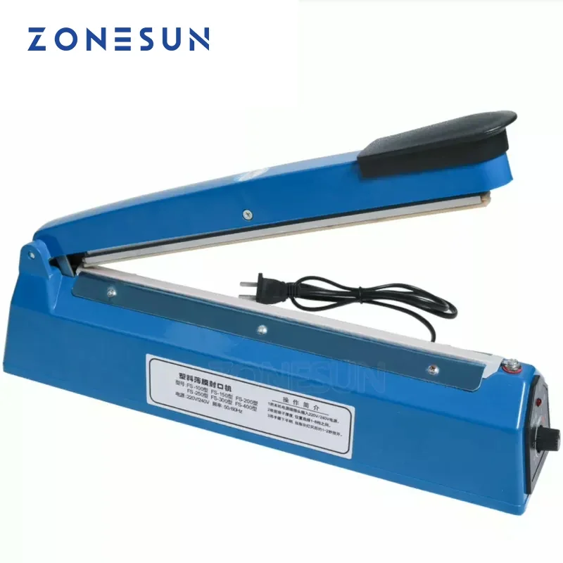 Plastic Bag Impulse Heat Sealer - เครื่องซีลถุงพลาสติกแบบมือถือ ZONESUN ZS-FS200 เครื่องซีลถุงพลาสติกแบบใช้ความร้อน