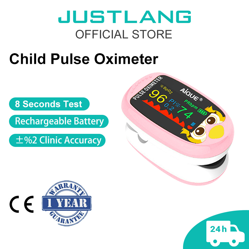 Pulse Oximeter Fingertip Rechargeable - JUSTLANG เครื่องวัดออกซิเจนในเลือดแบบดิจิตอล แบบชาร์จไฟได้ วัดชีพจรที่ปลายนิ้ว ตรวจวัดความอิ่มตัวของออกซิเจนในเลือด ดูแลสุขภาพ