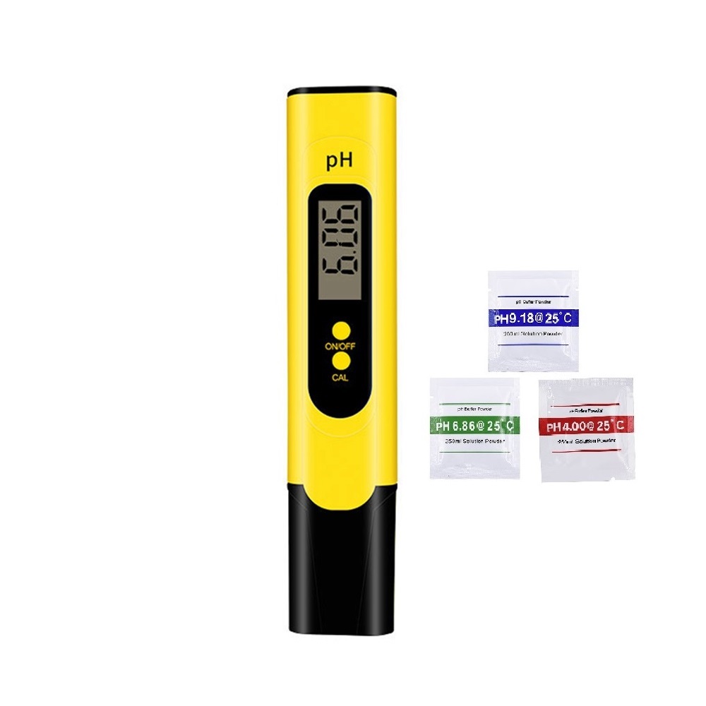 Ph Meter Digital Water Tester - Digital PH Meter อัตโนมัติ 0.01 พร้อมผงสอบเทียบ