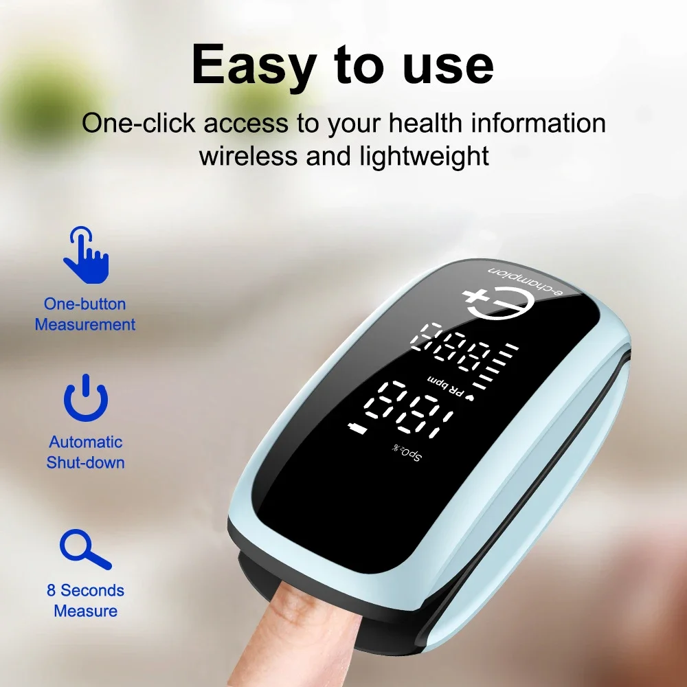 Pulse Oximeter Fingertip Rechargeable - ความอิ่มตัวของออกซิเจนในเลือดจอแสดงผล LED แบบดิจิตอลเด็กชาร์จ Oximeter ทางการแพทย์สายคล้องปลายนิ้ว Pulse