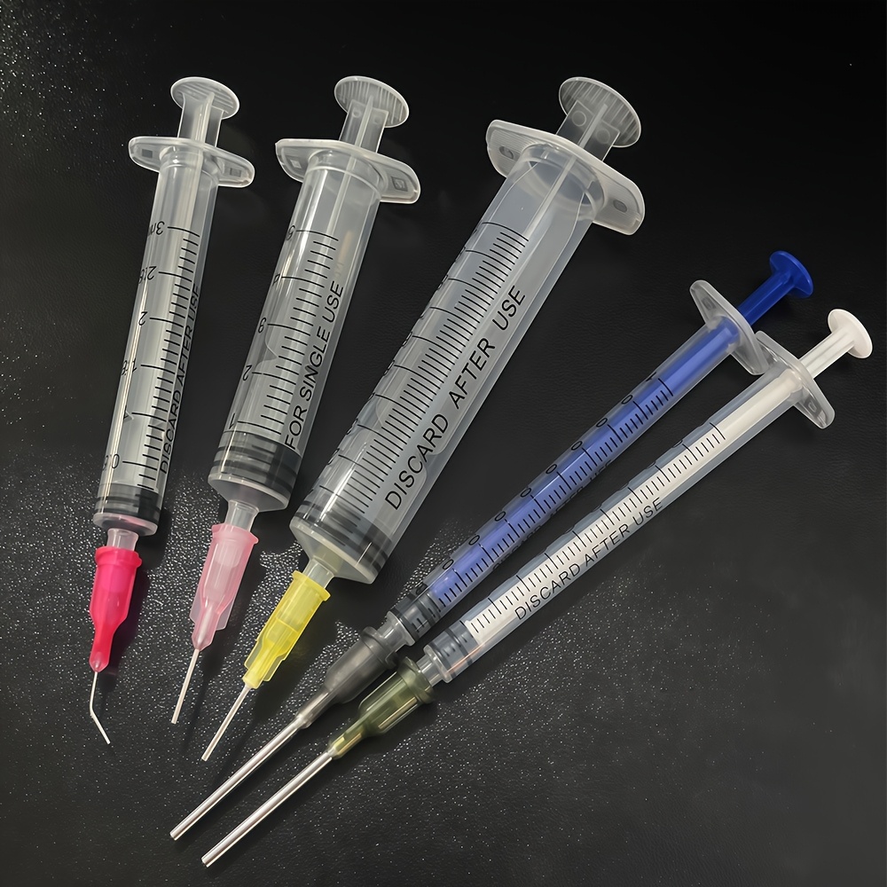 Lab Equipment - ชุดเข็มฉีดยาสำหรับห้องปฏิบัติการที่มีความแม่นยำสูงพร้อมอุปกรณ์เสริมต่างๆ เหมาะสำหรับห้องปฏิบัติการทางวิทยาศาสตร์ การวัดของเหลว การให้อาหารสัตว์เลี้ยง อีพ็อกซี่เรซิน การรดน้ำ