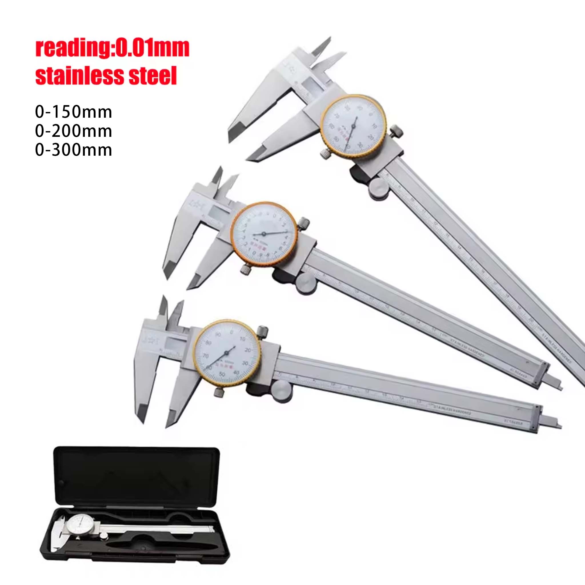 Digital Caliper 150Mm Stainless Steel - คาลิปเปอร์แบบหมุน 0.02 มม. คาลิปเปอร์วัดความแม่นยำสูงสำหรับอุตสาหกรรม ทำจากสแตนเลส ทนต่อแรงกระแทก