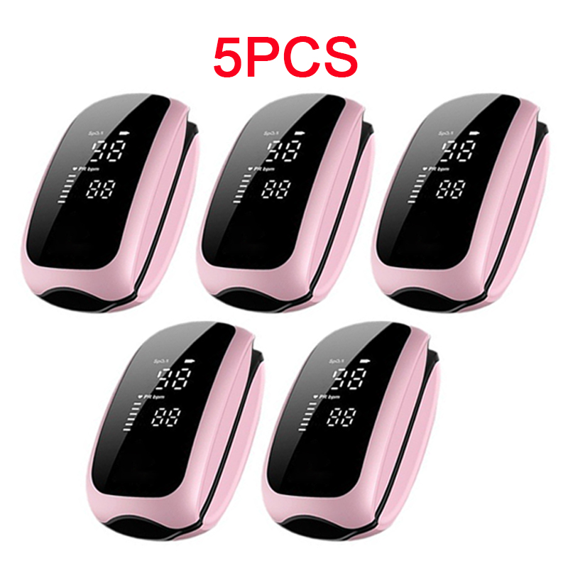 Pulse Oximeter Fingertip Rechargeable - 5 ชิ้น เครื่องวัดออกซิเจนในเลือดแบบชาร์จได้ สายคล้องคอ เครื่องวัดออกซิเจนในเลือดที่ปลายนิ้ว เครื่องวัดความอิ่มตัวของออกซิเจนในเลือด