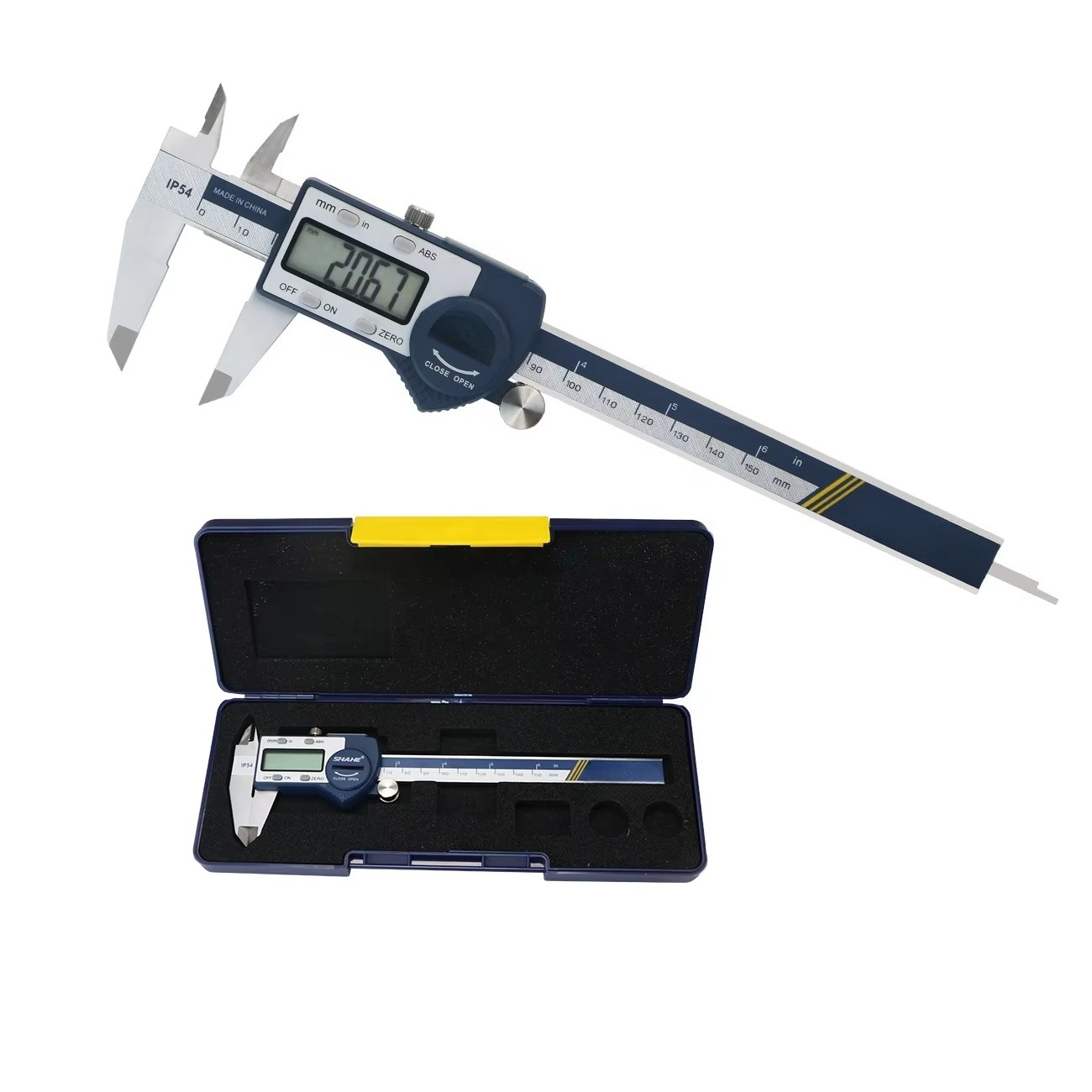 Digital Caliper 150Mm Stainless Steel - เวอร์เนียร์คาลิปเปอร์ดิจิตอล IP54 0-150 มม. พร้อมหน้าจอ LCD