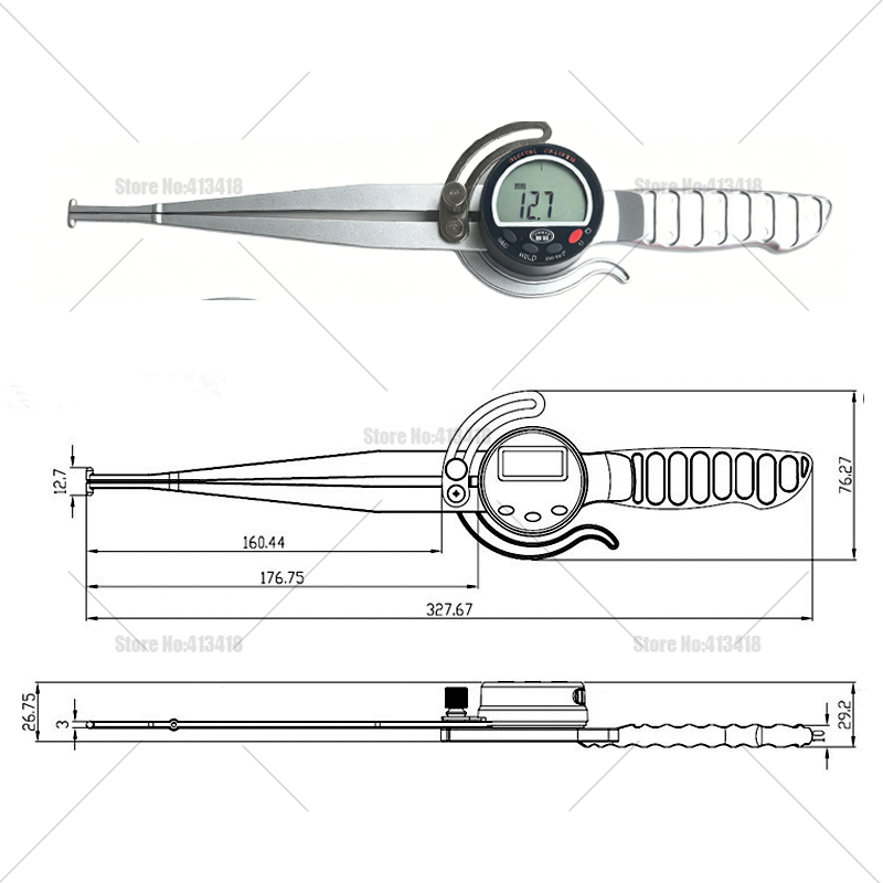 คาลิเปอร์ดิจิตอลภายนอก 0-6 นิ้ - Digital Caliper 150Mm Stainless Steel บทวิจารณ์และราคา