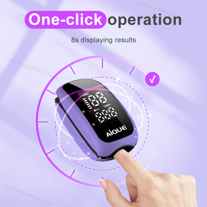 AiQUE สีม่วง Oximeter แบบชาร์จ - Pulse Oximeter Fingertip Rechargeable บทวิจารณ์และราคา