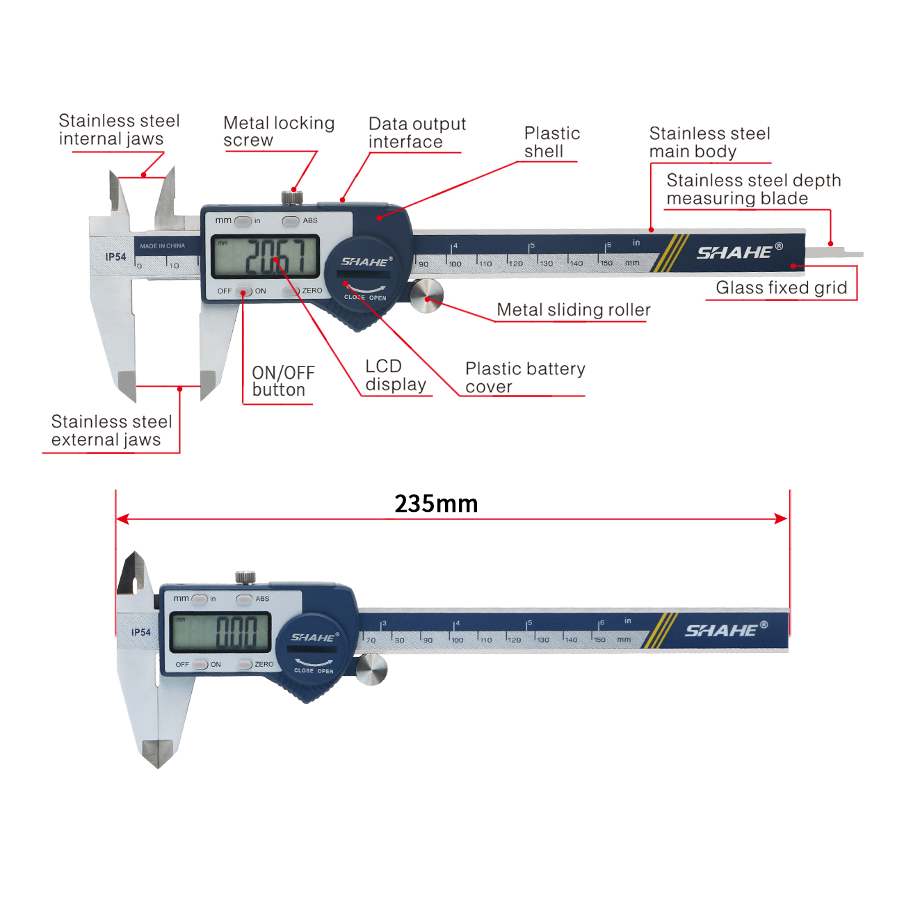 IP54 กันน้ํา Digital Caliper M - Digital Caliper 150Mm Stainless Steel บทวิจารณ์และราคา