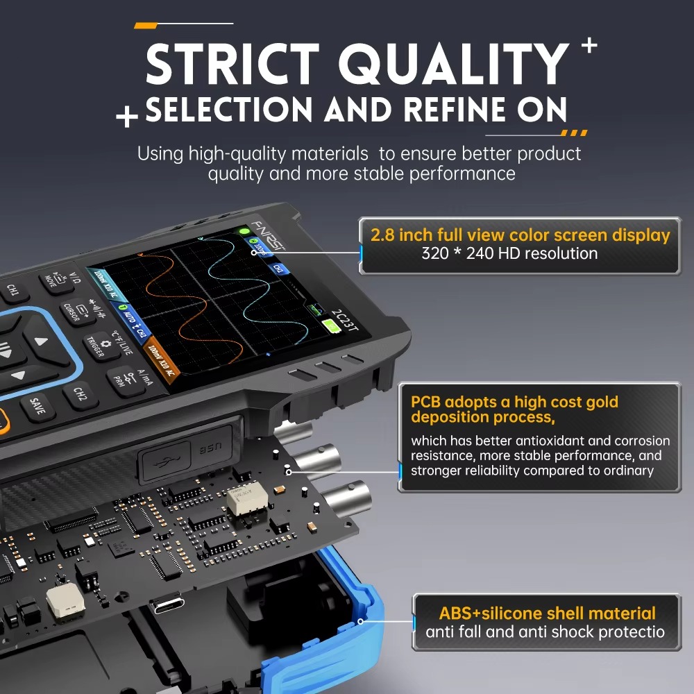 FNIRSI 2C23T 3 in 1 50MS/s 10M - Fnirsi Digital Oscilloscope Handheld บทวิจารณ์และราคา