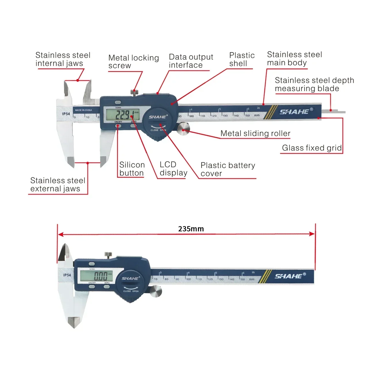 คาลิปเปอร์ดิจิตอล SHAHE, คาลิป - Digital Caliper 150Mm Stainless Steel บทวิจารณ์และราคา