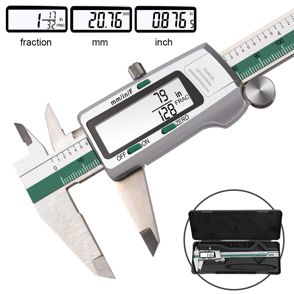 สแตนเลสสตีลความแม่นยําสูงอิเล็ - Digital Caliper 150Mm Stainless Steel บทวิจารณ์และราคา