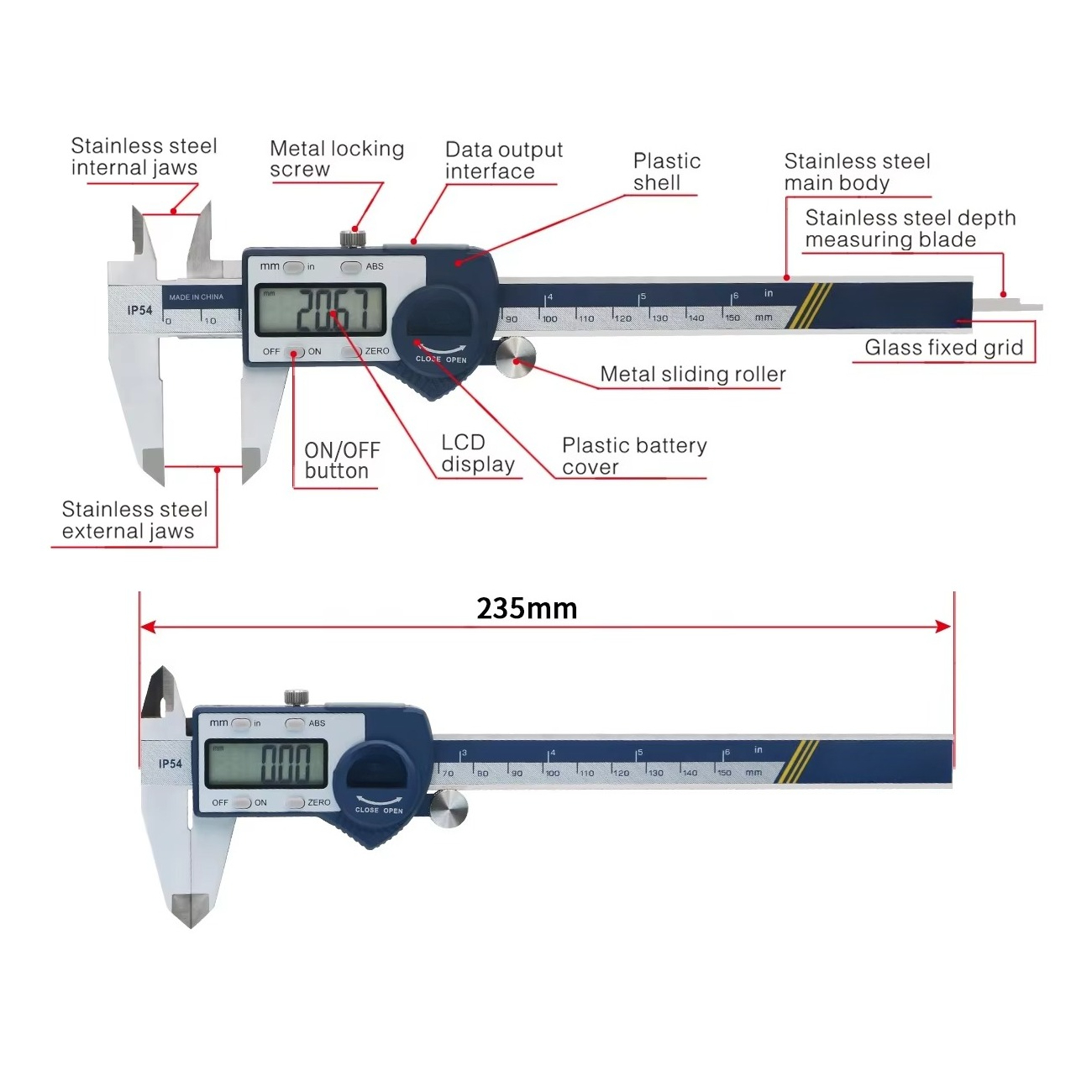 เวอร์เนียร์คาลิปเปอร์ดิจิตอล I - Digital Caliper 150Mm Stainless Steel บทวิจารณ์และราคา