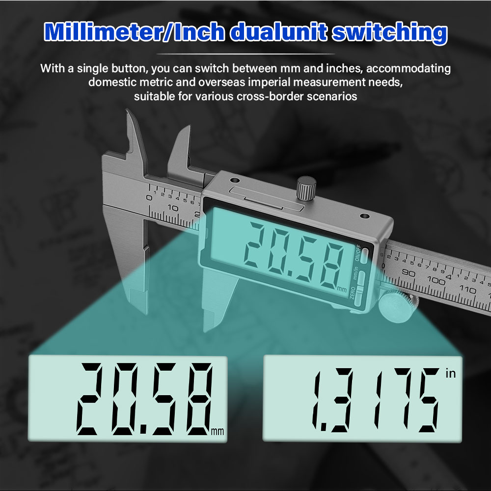 เครื่องมือวัดขนาดดิจิตอลแบบเวอ - Digital Caliper 150Mm Stainless Steel บทวิจารณ์และราคา