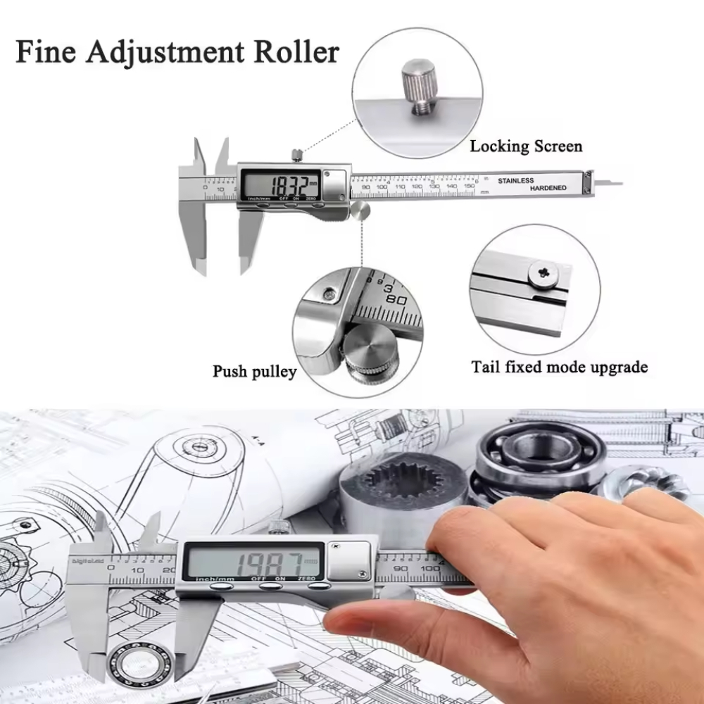 เวอร์เนียร์คาลิปเปอร์อิเล็กทรอ - Digital Caliper 150Mm Stainless Steel บทวิจารณ์และราคา