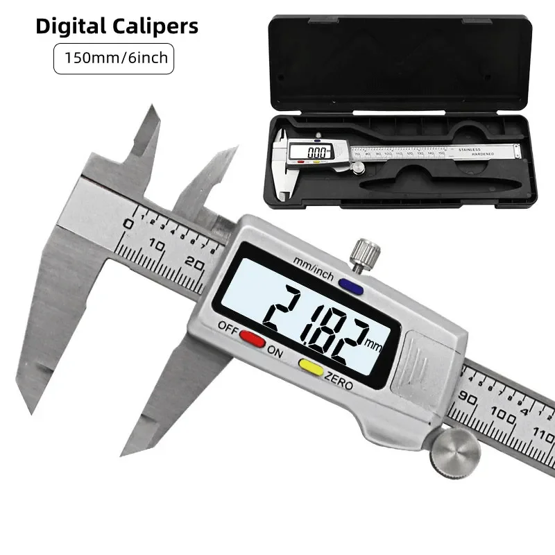 เครื่องมือวัดสแตนเลสสตีลดิจิตอ - Digital Caliper 150Mm Stainless Steel บทวิจารณ์และราคา