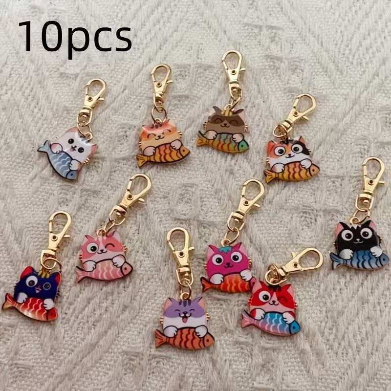 พวงกุญแจแมวลายพิมพ์โลหะผสม 10  - Packaging บทวิจารณ์และราคา