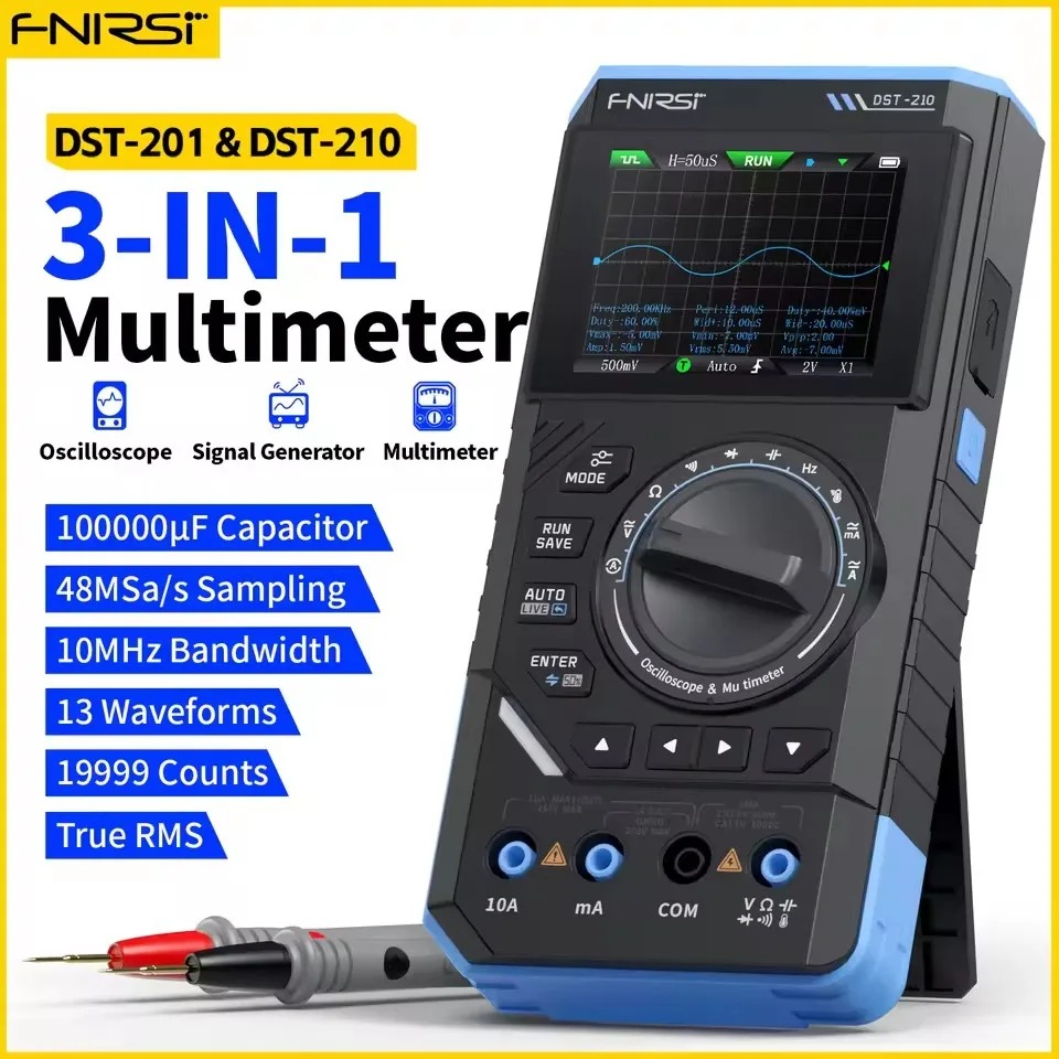 มัลติมิเตอร์ดิจิตอล DST210 3-i - Fnirsi Digital Oscilloscope Handheld บทวิจารณ์และราคา